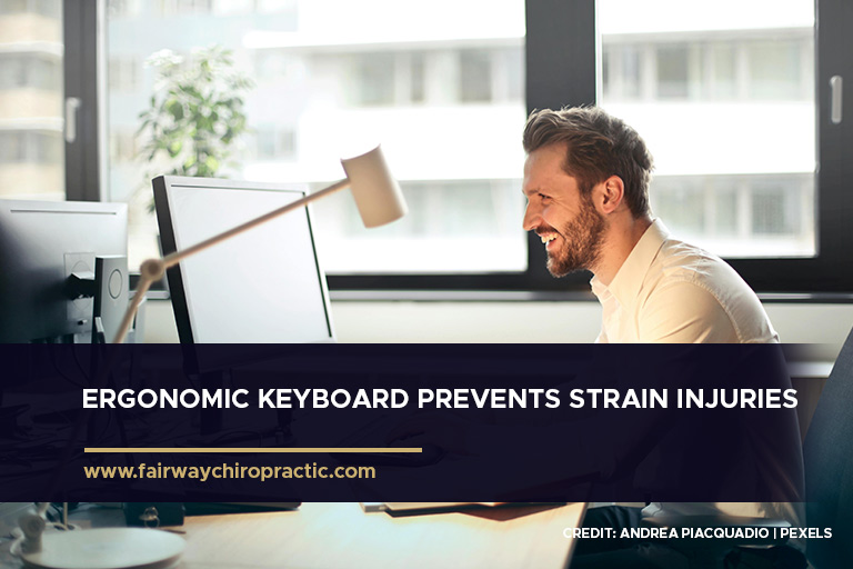 Ergonomic keyboard prevents strain injuries